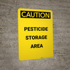 Caution: Pesticide Storage Area - Portrait Wall Sign Caution: Pesticide Storage Area - Portrait Wall Sign