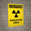 Caution: Radiation Area - Portrait Wall Sign
