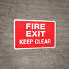 Fire Exit - Keep Clear - Wall Sign