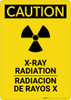 Caution: XRay Radiation Bilingual Spanish - Portrait Wall Sign Caution: XRay Radiation Bilingual Spanish - Portrait Wall Sign