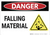 Danger: Falling Material - Wall Sign Danger: Falling Material - Wall Sign