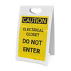 Caution: Electrical Closet Do Not Enter - A-Frame Sign