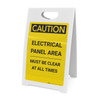 Caution: Electrical Panel Area Must be Clear at All Times - A-Frame Sign Caution: Electrical Panel Area Must be Clear at All Times - A-Frame Sign