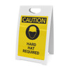 Caution: Hard Hat Required with Graphic - A-Frame Sign Caution: Hard Hat Required with Graphic - A-Frame Sign