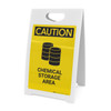 Caution: Chemical Storage Area Yellow2 - A-Frame Sign