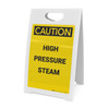 Caution: High Pressure Steam - A-Frame Sign