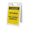 Caution: No Smoking No Open Flames Spanish - A-Frame Sign