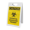 Caution: Potential Biohazard Present With Graphic - A-Frame Sign Caution: Potential Biohazard Present With Graphic - A-Frame Sign