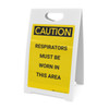 Caution: Respirators Must be Worn in This Area - A-Frame Sign Caution: Respirators Must be Worn in This Area - A-Frame Sign