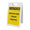 Caution: Watch For Truck Traffic - A-Frame Sign Caution: Watch For Truck Traffic - A-Frame Sign