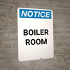 Notice: Boiler room - Portrait Wall Sign Notice: Boiler room - Portrait Wall Sign