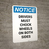 Notice: Driver Waiting Area - Portrait Wall Sign
