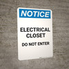 Notice: Electrical Box Must Be Covered at All Times with Icon ANSI - Portrait Wall Sign