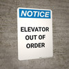 Notice: Elevator Out Of Order Spanish - Portrait Wall Sign Notice: Elevator Out Of Order Spanish - Portrait Wall Sign