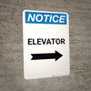 Notice: Elevator Out Of Order - Portrait Wall Sign Notice: Elevator Out Of Order - Portrait Wall Sign