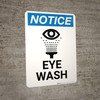 Notice: Eye Protection Required - Portrait Wall Sign Notice: Eye Protection Required - Portrait Wall Sign