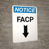 Notice: F. D. Access - Portrait Wall Sign