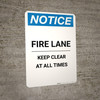 Notice: Fire Hydrant with Arrow Down - Portrait Wall Sign Notice: Fire Hydrant with Arrow Down - Portrait Wall Sign
