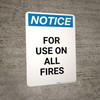 Notice: Full Argon Cylinders Ready For Use - Portrait Wall Sign