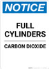 Notice: Full Cylinders Carbon Dioxide - Portrait Wall Sign
