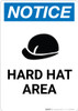 Notice: Hard Hat Area Hard Hat Icon - Portrait Wall Sign Notice: Hard Hat Area Hard Hat Icon - Portrait Wall Sign
