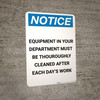 Notice: Keep This Area Clean - Portrait Wall Sign Notice: Keep This Area Clean - Portrait Wall Sign