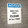 Notice: Keep Closed When Not In Use - Portrait Wall Sign Notice: Keep Closed When Not In Use - Portrait Wall Sign