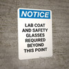 Notice: Lab Coats Closed Toe Shoes Required - Portrait Wall Sign Notice: Lab Coats Closed Toe Shoes Required - Portrait Wall Sign
