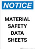 Notice: Material Safety Data Sheets - Portrait Wall Sign Notice: Material Safety Data Sheets - Portrait Wall Sign