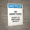 Notice: No Admittance To Server Room Without Authorization - Portrait Wall Sign Notice: No Admittance To Server Room Without Authorization - Portrait Wall Sign
