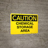 Caution: Chemical Storage Area - Wall Sign