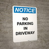 Notice: No Passageway - Portrait Wall Sign