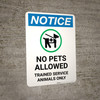 Notice: No Pets Allowed with Icon - Portrait Wall Sign Notice: No Pets Allowed with Icon - Portrait Wall Sign