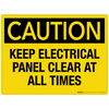 Caution: Keep Electrical Panel Clear at all Times - Wall Sign