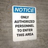 Notice: Only Employees Permitted Beyond This Point Spanish - Portrait Wall Sign