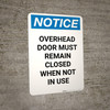 Notice: Owner Management Not Responsible Vehicle Damange Gate Malfunction - Portrait Wall Sign
