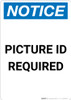 Notice: Picture ID Required - Portrait Wall Sign