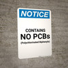 Notice: This Product Is Asbestos Free - Portrait Wall Sign