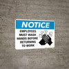 Notice: Quality Take Pride In Your Work - Portrait Wall Sign