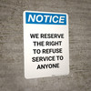 Notice: Riser Room - Portrait Wall Sign