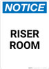 Notice: Riser Room - Portrait Wall Sign