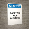 Notice: Safety Shoes Required In This Area with Icon - Portrait Wall Sign