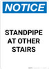 Notice: Standpipe At Other Stairs - Portrait Wall Sign