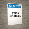 Notice: Stop All Visitors must Sign In Here with Graphic - Portrait Wall Sign