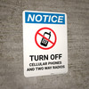 Notice: Turn Off Engines During Loading Unloading - Portrait Wall Sign Notice: Turn Off Engines During Loading Unloading - Portrait Wall Sign