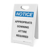 Notice: Appropriate Gowning Attire Required - A-Frame Sign