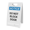 Notice: Do Not Block Door - A-Frame Sign Notice: Do Not Block Door - A-Frame Sign