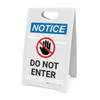 Notice: Do Not Enter With Graphic - A-Frame Sign