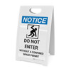 Notice: Do Not Enter Without Confined Space Permit - A-Frame Sign