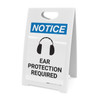 Notice: Ear Protection Required with Icon - A-Frame Sign